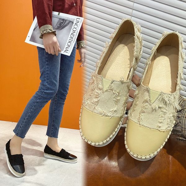 2020 new casual shoes woman loafers slip on shallow flat shoes round toe leather fringe thick bottom platform women flats, Black
2020 new casual shoes woman loafers slip on shallow flat shoes round toe leather fringe thick bottom platform women flats, Black