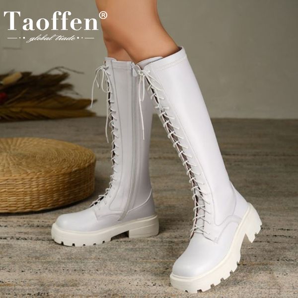 boots taoffen real leather women knee cross strap zipper thick heel shoes warm fashion party footwear size 33-40, Black
boots taoffen real leather women knee cross strap zipper thick heel shoes warm fashion party footwear size 33-40, Black