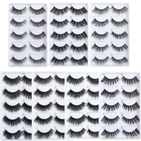 5 pairs 3d faux mink hair false eyelashes fluffy wispy natural long lashes cross lashes handmade eye makeup extension tools
5 pairs 3d faux mink hair false eyelashes fluffy wispy natural long lashes cross lashes handmade eye makeup extension tools