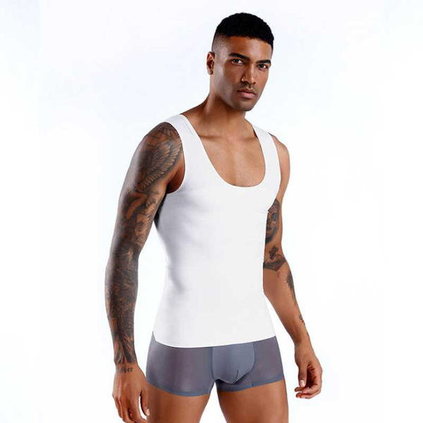 gym clothing -xxl men's body shaping vest breathable comfortable strong pressure seamless glue abdomen straight back tights, White;black
gym clothing -xxl men's body shaping vest breathable comfortable strong pressure seamless glue abdomen straight back tights, White;black