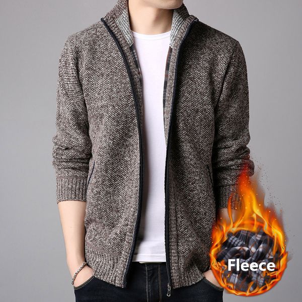 men's sweaters 2021 autumn winter mens casual knitted cardigan fleece coat thick warm cashmere jacket masculino sweatercoat, White;black
men's sweaters 2021 autumn winter mens casual knitted cardigan fleece coat thick warm cashmere jacket masculino sweatercoat, White;black