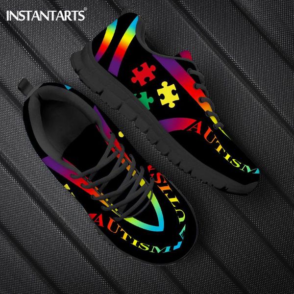 instantarts rainbow color art autism pattern women flats shoes lace up breathable summer footwear girl's sneaker zapatos mujer, Black
instantarts rainbow color art autism pattern women flats shoes lace up breathable summer footwear girl's sneaker zapatos mujer, Black