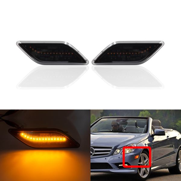 smoked lens front fender amber led side marker lights for w212 e-class e300 e350 e550 e63 sedan/wagon 2010-2013
smoked lens front fender amber led side marker lights for w212 e-class e300 e350 e550 e63 sedan/wagon 2010-2013