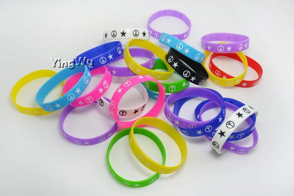 yingwu lots 50-200pcs mix colors letters print silicone bracelet wristband elastic rubber friendship bracelets, Black
yingwu lots 50-200pcs mix colors letters print silicone bracelet wristband elastic rubber friendship bracelets, Black