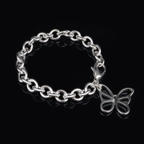 подвеска бабочка модные женщины браслет простой link chain silver color style манжета подарок ювелирных изделий, Black
подвеска бабочка модные женщины браслет простой link chain silver color style манжета подарок ювелирных изделий, Black