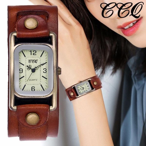 ccq women men genuine vintage cow leather bracelet watches casual luxury female male quartz watch dropshipping clock, Slivery;brown
ccq women men genuine vintage cow leather bracelet watches casual luxury female male quartz watch dropshipping clock, Slivery;brown