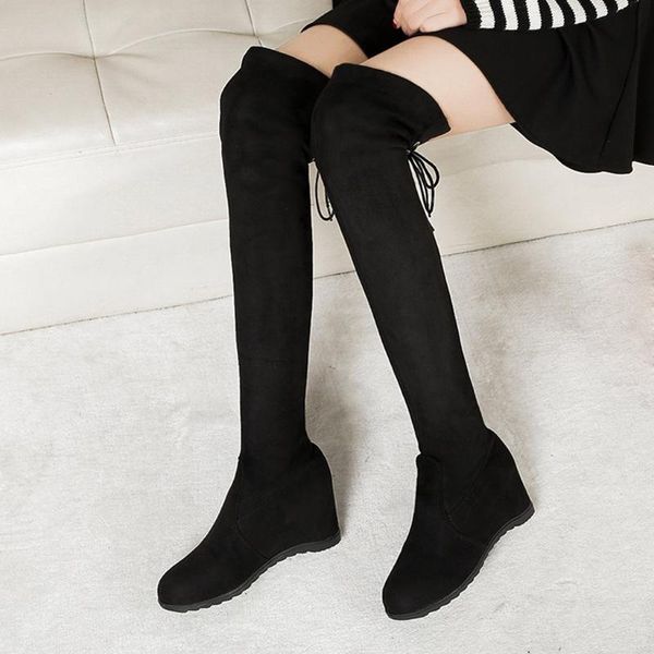 boots women fashion over knee ladies increased elastic stretch platform shoes boot female comfortable c50#, Black
boots women fashion over knee ladies increased elastic stretch platform shoes boot female comfortable c50#, Black