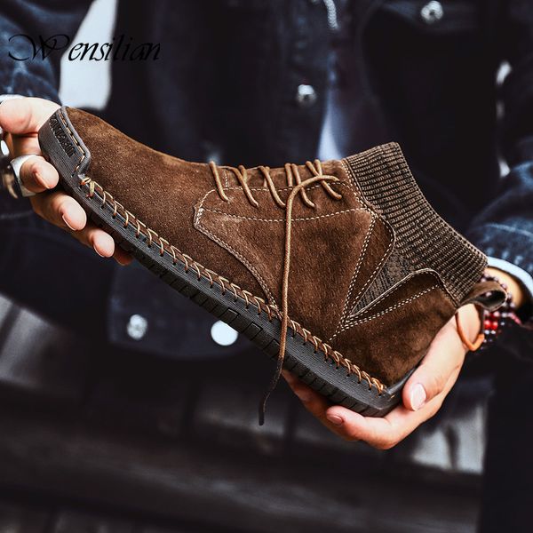 ankle boots men winter sneakers men motorcycle boots plush warm male waterproof snow boot lace-up work shoes botas hombre 2020, Black
ankle boots men winter sneakers men motorcycle boots plush warm male waterproof snow boot lace-up work shoes botas hombre 2020, Black