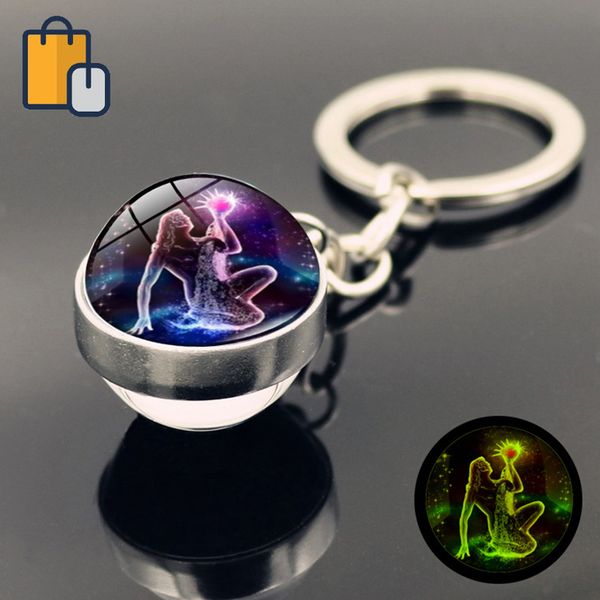 keychains 12 constellation luminous glass balls pendants zodiac male and female keychain clips birthday gifts, Silver
keychains 12 constellation luminous glass balls pendants zodiac male and female keychain clips birthday gifts, Silver