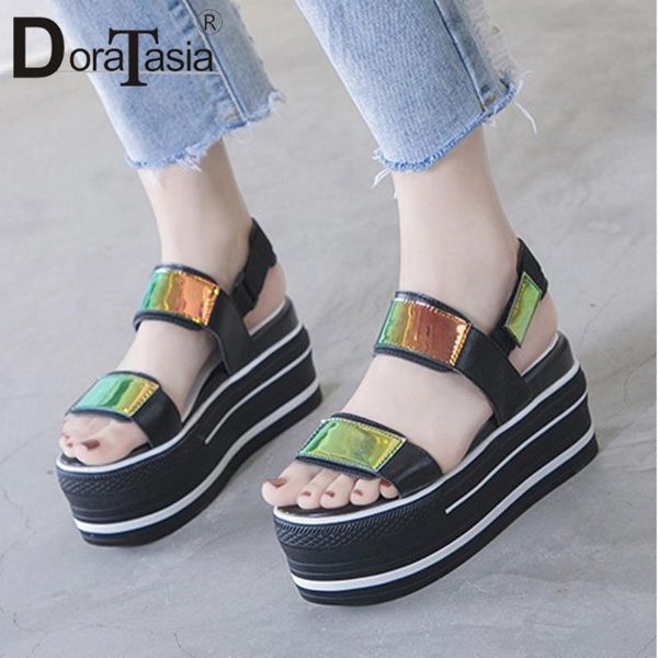 doratasia cool girl summer metallic sandals 2020 genuine leather summer sandals women platform open toe back strap shoes woman, Black
doratasia cool girl summer metallic sandals 2020 genuine leather summer sandals women platform open toe back strap shoes woman, Black