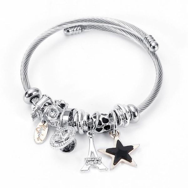 bangle 2021 original charm star tower bracelet pendant fit diy women jewelry, Black
bangle 2021 original charm star tower bracelet pendant fit diy women jewelry, Black