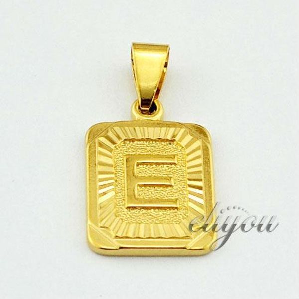 new fashion jewelry mens womens square pendant w "e" letter 18k yellow gold filled pendant necklace djp25, Silver
new fashion jewelry mens womens square pendant w "e" letter 18k yellow gold filled pendant necklace djp25, Silver