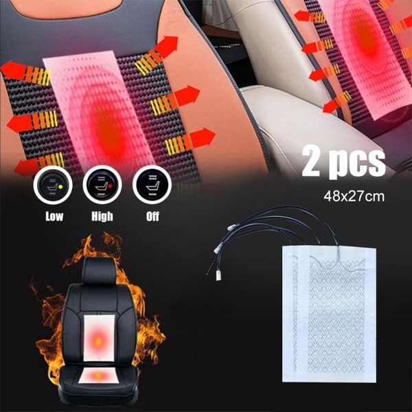 12vcarbon Fiber Universal Heated Seat Heating Heater Pads Car High/low Round Switch Heater Warmer Cars Seat Heating Quickly Send