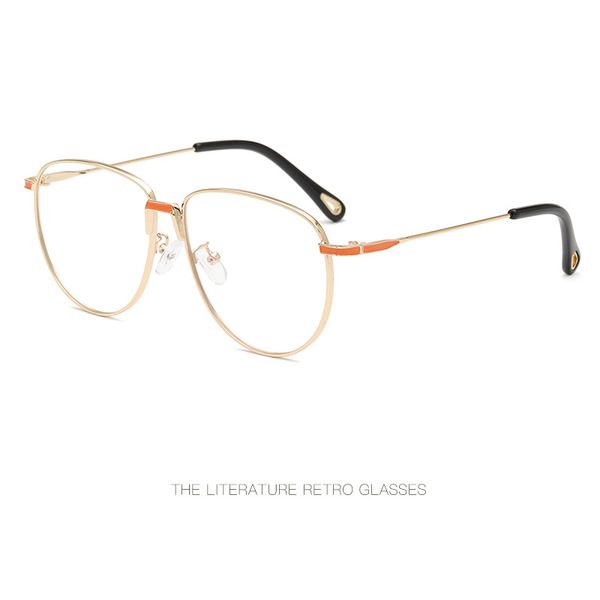 new large frame metal literary trend flat mirror men and women decorative glasses students can be equipped with myopia frames, Black
new large frame metal literary trend flat mirror men and women decorative glasses students can be equipped with myopia frames, Black