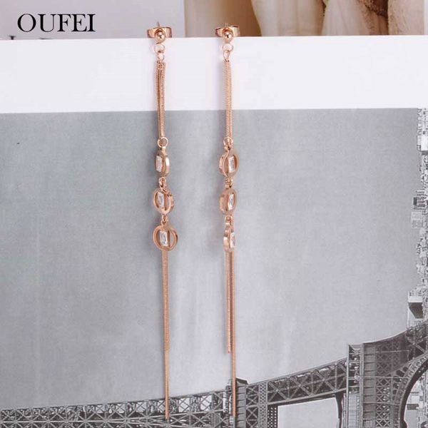 dangle & chandelier oufei rose gold charms tassel long earrings for women stainless steel 2021 jewelry accessories, Silver
dangle & chandelier oufei rose gold charms tassel long earrings for women stainless steel 2021 jewelry accessories, Silver
