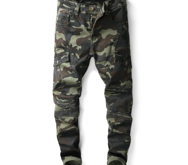 2019 fashion camouflage green multi pockets denim biker jeans mens skinny runway slim elastic pants hiphop washed male trousers, Blue
2019 fashion camouflage green multi pockets denim biker jeans mens skinny runway slim elastic pants hiphop washed male trousers, Blue