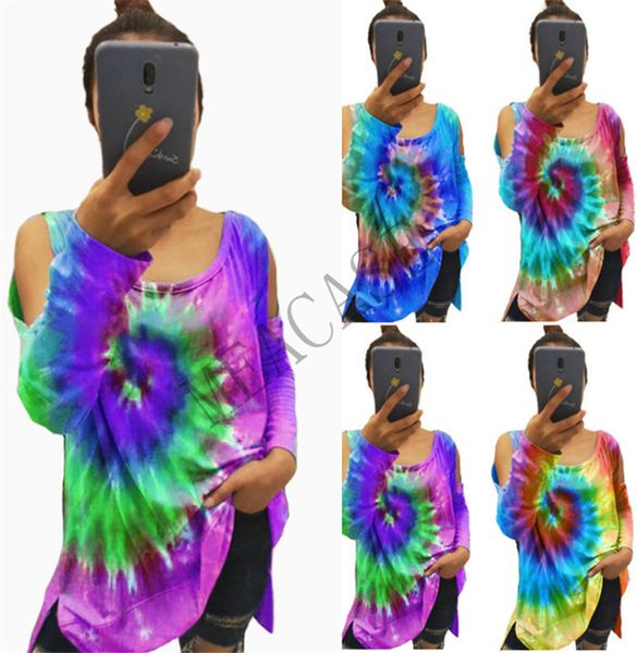 plus size hoodie tie-dye printing long sleeve t shirt sweater autumn winter all-match casual strapless loose sports women clothes d81103, White 
plus size hoodie tie-dye printing long sleeve t shirt sweater autumn winter all-match casual strapless loose sports women clothes d81103, White