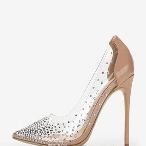 2020 new size 35 to 40 42 with box bottom high heels gold silver transparent clear crystal shoes bridal wedding shoes designer pumps, Black
2020 new size 35 to 40 42 with box bottom high heels gold silver transparent clear crystal shoes bridal wedding shoes designer pumps, Black