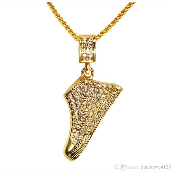fashion gold plated hip hop style rhinestone crystal pendant shoes necklace 75cm long chain jewelry for men women christmas gift, Silver
fashion gold plated hip hop style rhinestone crystal pendant shoes necklace 75cm long chain jewelry for men women christmas gift, Silver