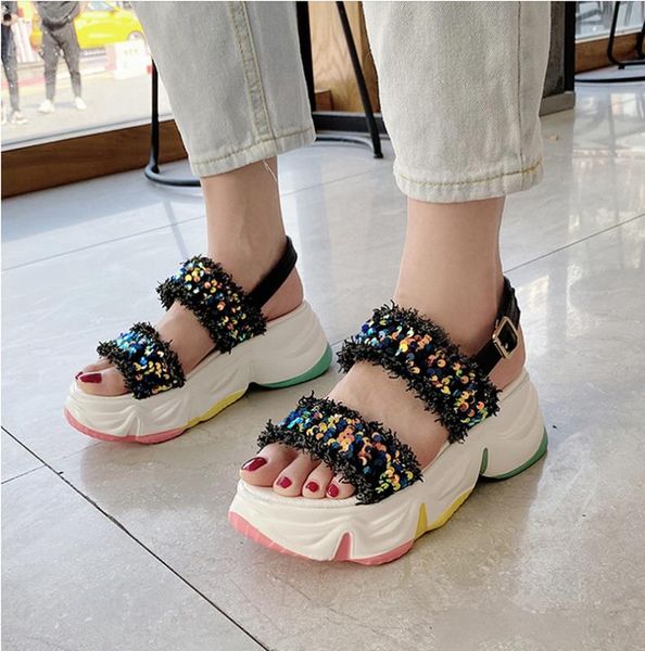 радуга bottom платформа сандал женщины sexy open toe sequined сандалии женщина отдыха пляж sandales спорт sandalias женская обувь, Black
радуга bottom платформа сандал женщины sexy open toe sequined сандалии женщина отдыха пляж sandales спорт sandalias женская обувь, Black