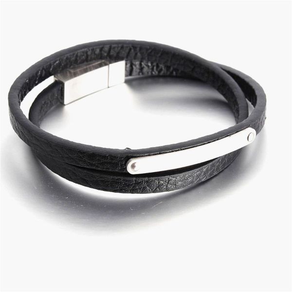 long strap braided genuine leather bracelet for men stainless steel handmade layered male wrap bracelets male casual jewelry, Black
long strap braided genuine leather bracelet for men stainless steel handmade layered male wrap bracelets male casual jewelry, Black
