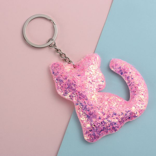 lovely cat shape sequins glitter key chain for women handbag pendant keychain car keyring fashion jewelry 2020, Silver
lovely cat shape sequins glitter key chain for women handbag pendant keychain car keyring fashion jewelry 2020, Silver