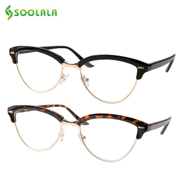 soolala 2pcs cat eye semi-rimless reading glasses women sunlasses reading glasses presbyopia with cases, White;black
soolala 2pcs cat eye semi-rimless reading glasses women sunlasses reading glasses presbyopia with cases, White;black