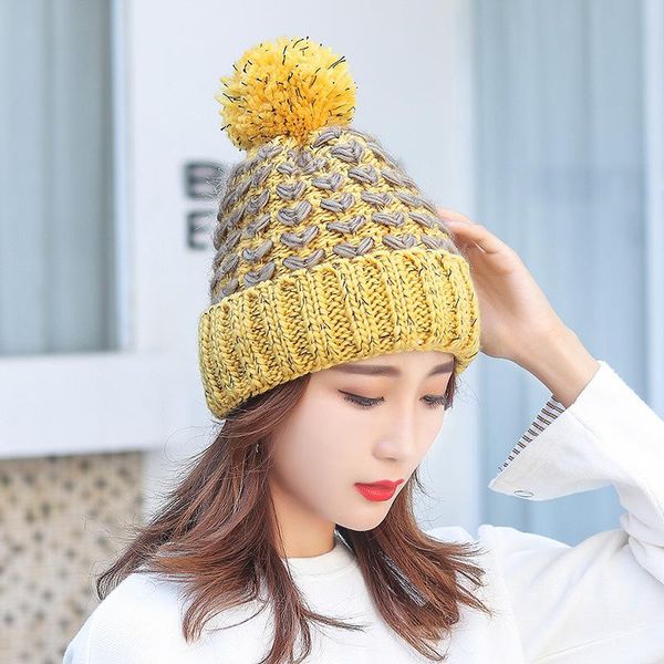 missky winter lady women beanies fashion knitting beanie thicken plush wool ball warm hat bonnet female cap new, Blue;gray
missky winter lady women beanies fashion knitting beanie thicken plush wool ball warm hat bonnet female cap new, Blue;gray