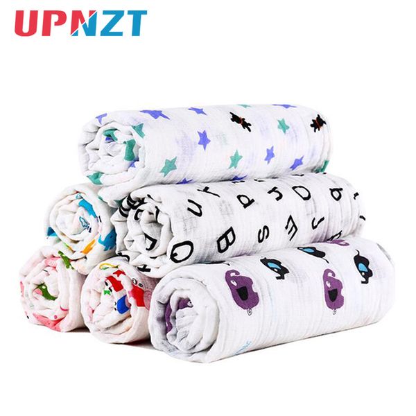 Muslin 100% Cotton Baby Swaddles Soft Multifunctional Newborn Blankets Bath Gauze Infant Wrap Sleepsack Stroller Cover Play Mat