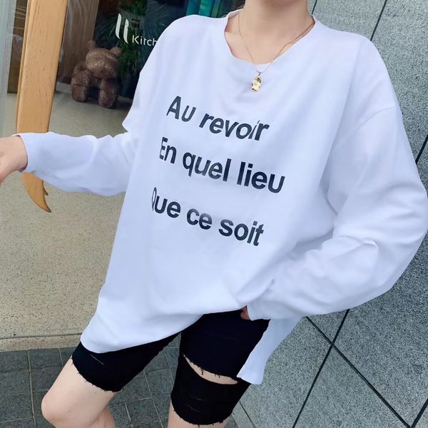 ho621 sweater women sweater sweaters 2020 autumn new cotton all-match printed mid-length loose large version simple long sleeve t women cozd, Black
ho621 sweater women sweater sweaters 2020 autumn new cotton all-match printed mid-length loose large version simple long sleeve t women cozd, Black
