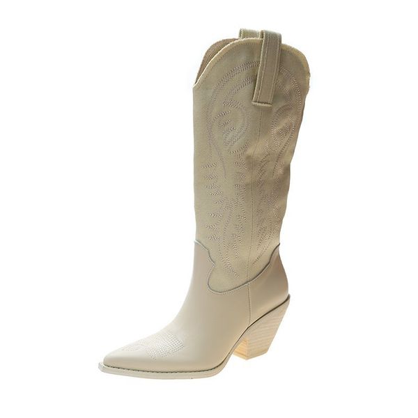 net red 2020 embroidery boots pointed western boots women retro pu heels shoes women's british style long riding motorcycle boot, Black
net red 2020 embroidery boots pointed western boots women retro pu heels shoes women's british style long riding motorcycle boot, Black