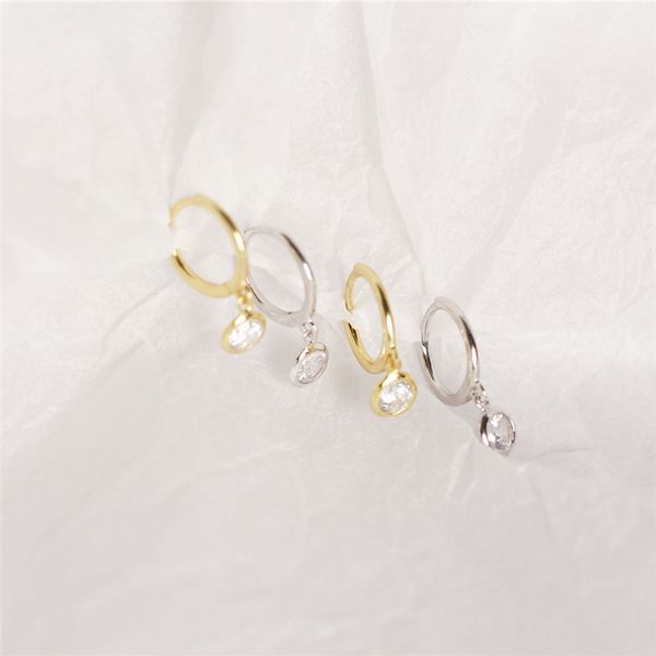 aprilgrass brand designer 100% 925 sterling silver small round cz pendant stud earrings for women fashion designer women simple earrings, Golden;silver
aprilgrass brand designer 100% 925 sterling silver small round cz pendant stud earrings for women fashion designer women simple earrings, Golden;silver