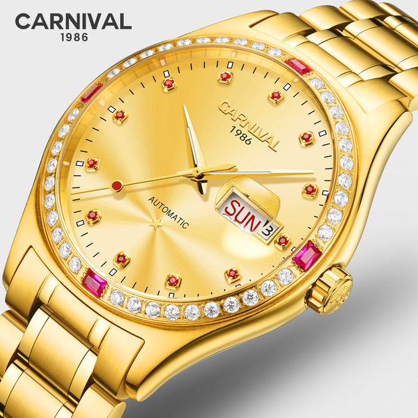 wristwatches luxury gold mechanical watches carnival high end automatic watch men miyota movement calendar week sapphire luminous full steel, Slivery;brown
wristwatches luxury gold mechanical watches carnival high end automatic watch men miyota movement calendar week sapphire luminous full steel, Slivery;brown