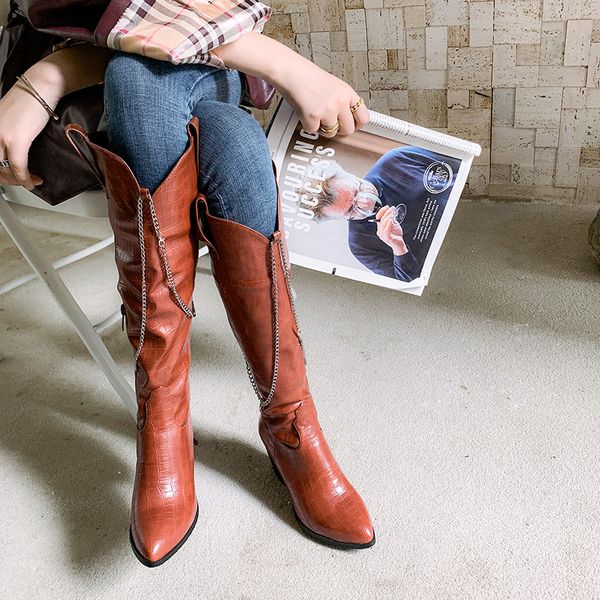 ymechic 2020 fashion pointed toe block high heels cowboy boots for women long western cowgirl knee high boots female shoes white, Black
ymechic 2020 fashion pointed toe block high heels cowboy boots for women long western cowgirl knee high boots female shoes white, Black