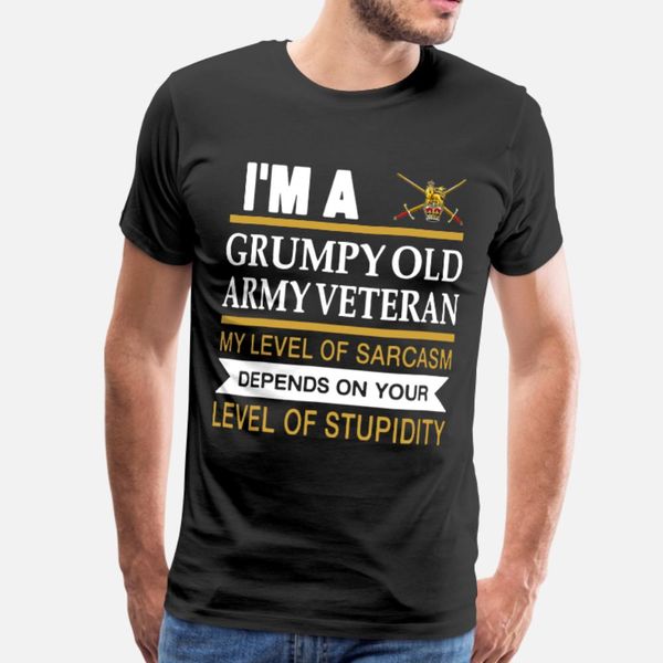 i m a grumpy old army veteran my level of sarcasm t shirt men customize 100% cotton s-xxxl trend famous funny casual spring autumn natural, White;black
i m a grumpy old army veteran my level of sarcasm t shirt men customize 100% cotton s-xxxl trend famous funny casual spring autumn natural, White;black