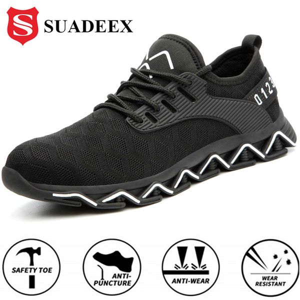 suadeex safety work shoes for men outdoor indestructible steel toe work shoes male anti-smashing safety sneakers plug size, Black
suadeex safety work shoes for men outdoor indestructible steel toe work shoes male anti-smashing safety sneakers plug size, Black