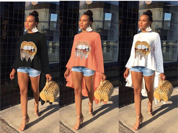 t shirts fashion casual ladies designer luxury clothes sequins diamond lips womens tshirt summer womens designer, White
t shirts fashion casual ladies designer luxury clothes sequins diamond lips womens tshirt summer womens designer, White