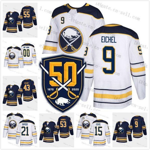 50th anniversary men buffalo sabres 53 jeff skinner 9 jack eichel 26 rasmus dahlin 21 kyle okposo rasmus ristolainen custom hockey jersey, Black;red
50th anniversary men buffalo sabres 53 jeff skinner 9 jack eichel 26 rasmus dahlin 21 kyle okposo rasmus ristolainen custom hockey jersey, Black;red