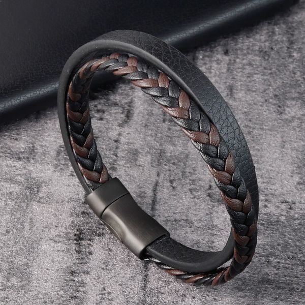 luxury stainless steel accessories match men's leather bracelet multi-layer hand-woven bracelet handsome boy's valentine's gi, Golden;silver
luxury stainless steel accessories match men's leather bracelet multi-layer hand-woven bracelet handsome boy's valentine's gi, Golden;silver
