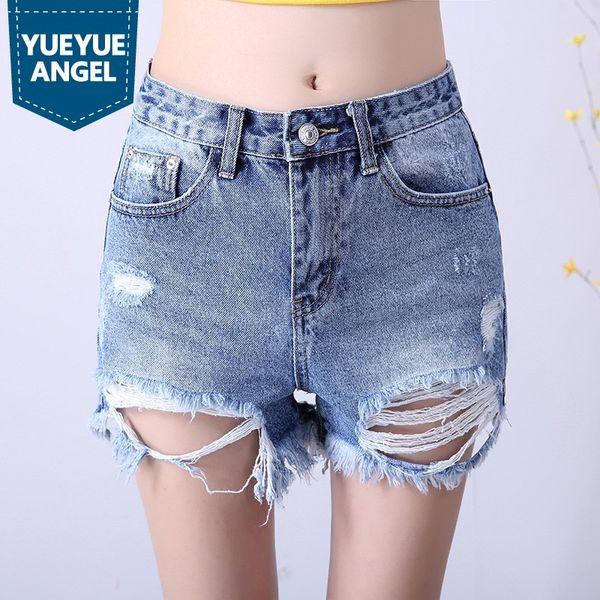 women's summer high waist hole tassel denim shorts personalized college loose fit wide leg short pants casual short mujer, Blue
women's summer high waist hole tassel denim shorts personalized college loose fit wide leg short pants casual short mujer, Blue