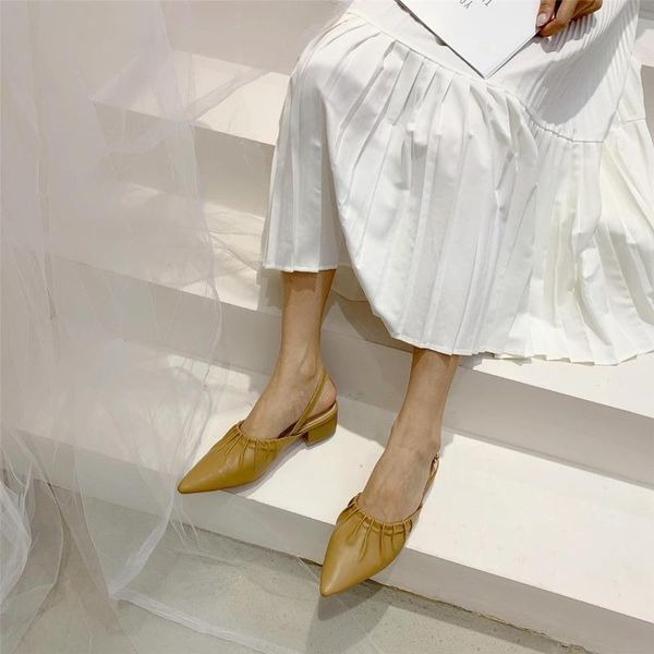 2020 summer new style wrinkle sandals female tip after strappy chunky-heel semi-high heeled closed-toe shoes, Black
2020 summer new style wrinkle sandals female tip after strappy chunky-heel semi-high heeled closed-toe shoes, Black