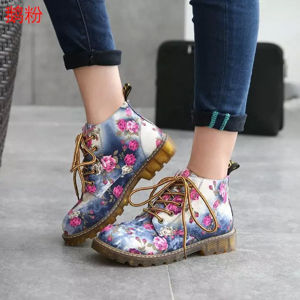 fashion retro lace-up floral boots women's flat women's boots spring and autumn short woman ladies shoes, Black
fashion retro lace-up floral boots women's flat women's boots spring and autumn short woman ladies shoes, Black