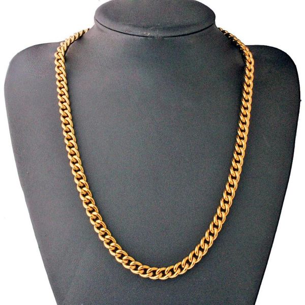 chains tisnium gold color heavy stainless steel men's necklace bracelet cuba miami male choker chain link gift punk wholesale 9mm, Silver
chains tisnium gold color heavy stainless steel men's necklace bracelet cuba miami male choker chain link gift punk wholesale 9mm, Silver