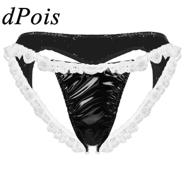 womens wet look patent leather lingerie heart shaped open bulace trim g-string briefs underwear low rise women panties, Black;pink
womens wet look patent leather lingerie heart shaped open bulace trim g-string briefs underwear low rise women panties, Black;pink