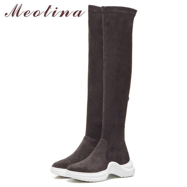 meotina winter thigh high boots women kid suede flat platform over the knee boots slim stretch zipper shoes ladies autumn 34-39, Black
meotina winter thigh high boots women kid suede flat platform over the knee boots slim stretch zipper shoes ladies autumn 34-39, Black