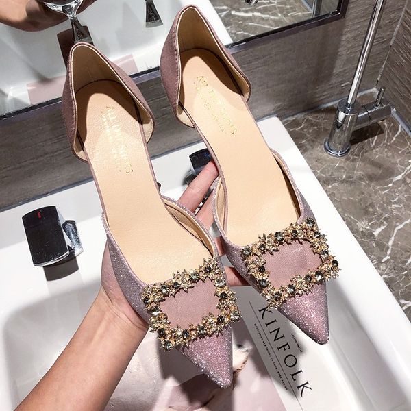 pink pumps for women high heels sandals summer 2020 woman fashion shiny rhinestones buckle wedding shoes fast shipping, Black
pink pumps for women high heels sandals summer 2020 woman fashion shiny rhinestones buckle wedding shoes fast shipping, Black