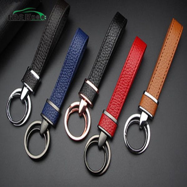 car rings key chain genuine leather 2 rings keychain car keyring auto accessories ornament key holder gift for women men, Silver
car rings key chain genuine leather 2 rings keychain car keyring auto accessories ornament key holder gift for women men, Silver