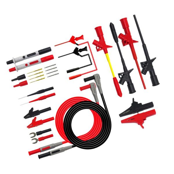 electrical multimeter test leads with alligator cips test probes replaceable probe tips hooks clips, set of 26pcs
electrical multimeter test leads with alligator cips test probes replaceable probe tips hooks clips, set of 26pcs
