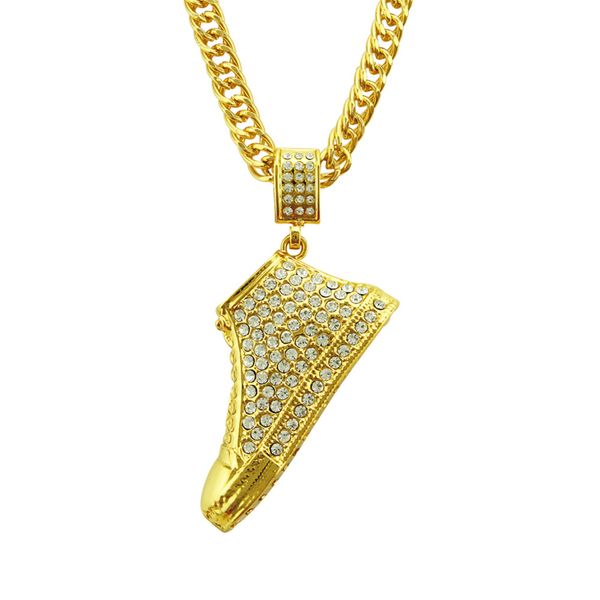 gold color shoes pendant necklace men hip hop jewelry punk style long chain rhinestone necklace gift for boyfriend, Silver
gold color shoes pendant necklace men hip hop jewelry punk style long chain rhinestone necklace gift for boyfriend, Silver