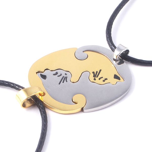 yellow cat white cat couple necklace cute romantic hug pendant necklace rope chain for women men jewelry gifts detachable, Silver
yellow cat white cat couple necklace cute romantic hug pendant necklace rope chain for women men jewelry gifts detachable, Silver